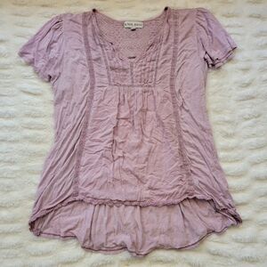 Knox Rose - Lavender Lace Blouse
